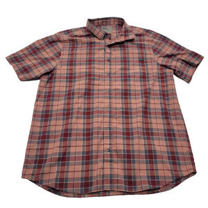 5.11 Tactical Series Men's Hunter Plaid Snap Button Shirt Short Sleeve Red Sz M